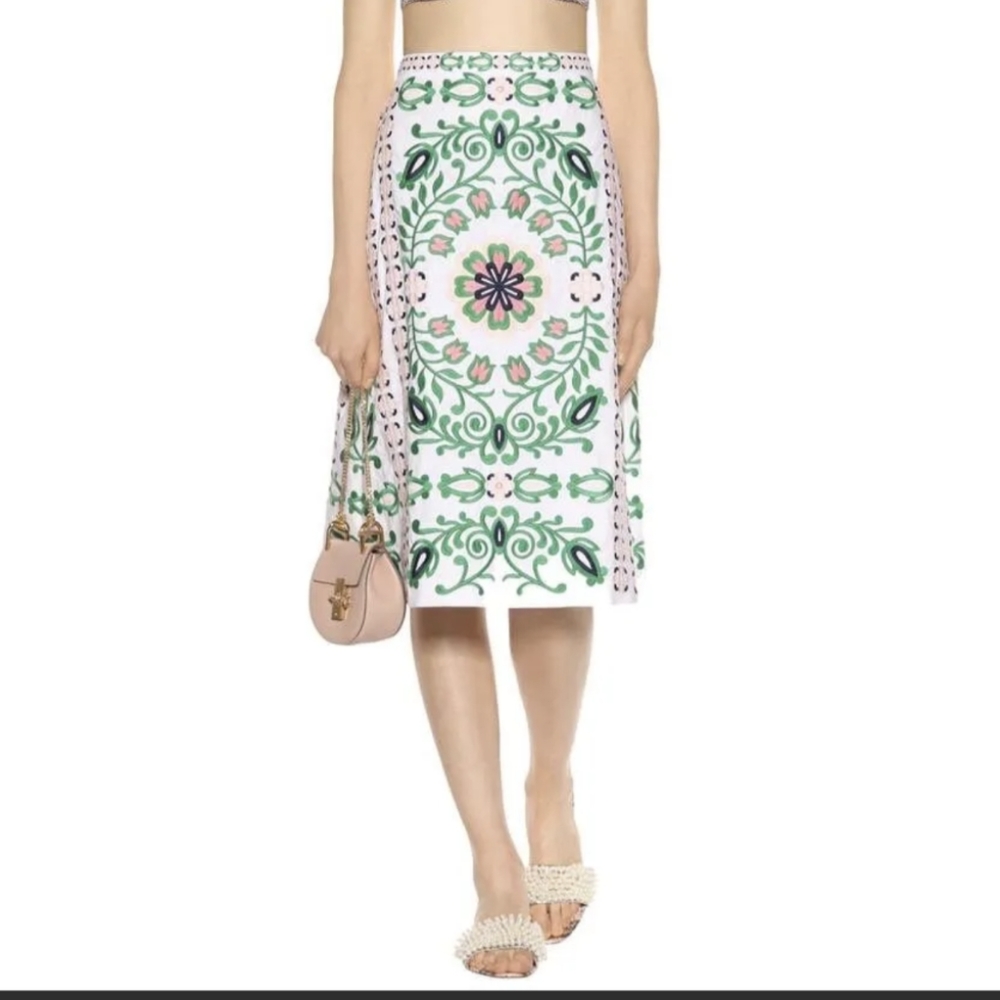 Tory Burch Embroided skirt size 8